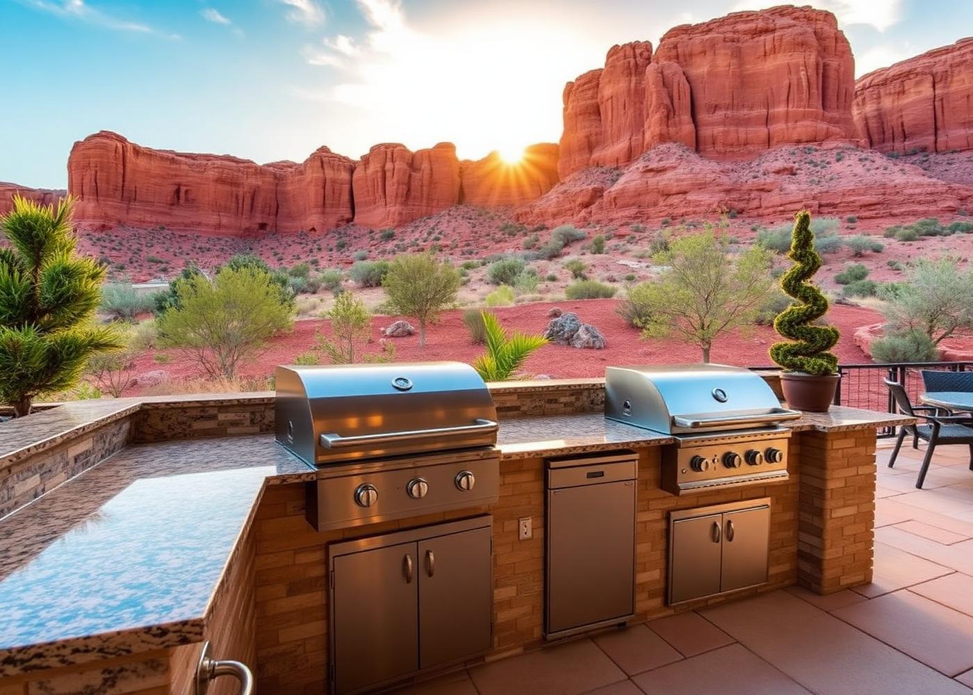 Red Rock Grill Kitchen — Hurricane — UV-Stable Granite